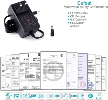 [UL Listed] Maxson 15V 2A Power Supply Charger (Input AC 100V-240V, Black