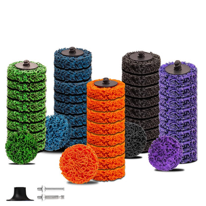 HOMO FABER 46 PCS 2 Inch Quick Change Strip Discs Multi-Color Kit - Paint &...