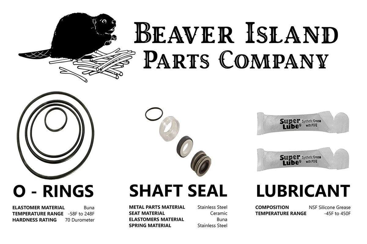 Beaver Island Pump Rebuild Kit, Fits Hayward PowerFlo LX SP1575LX
