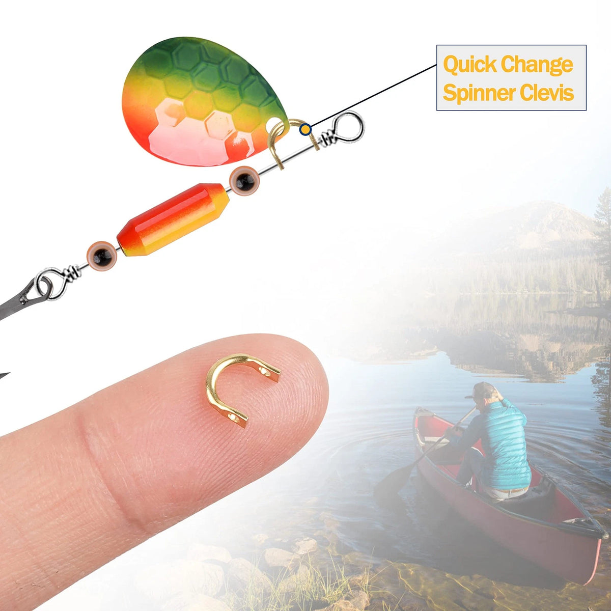 Fishing Clevis Easy Spin U-Shaped Brass Links, Small, Silver-120pcs