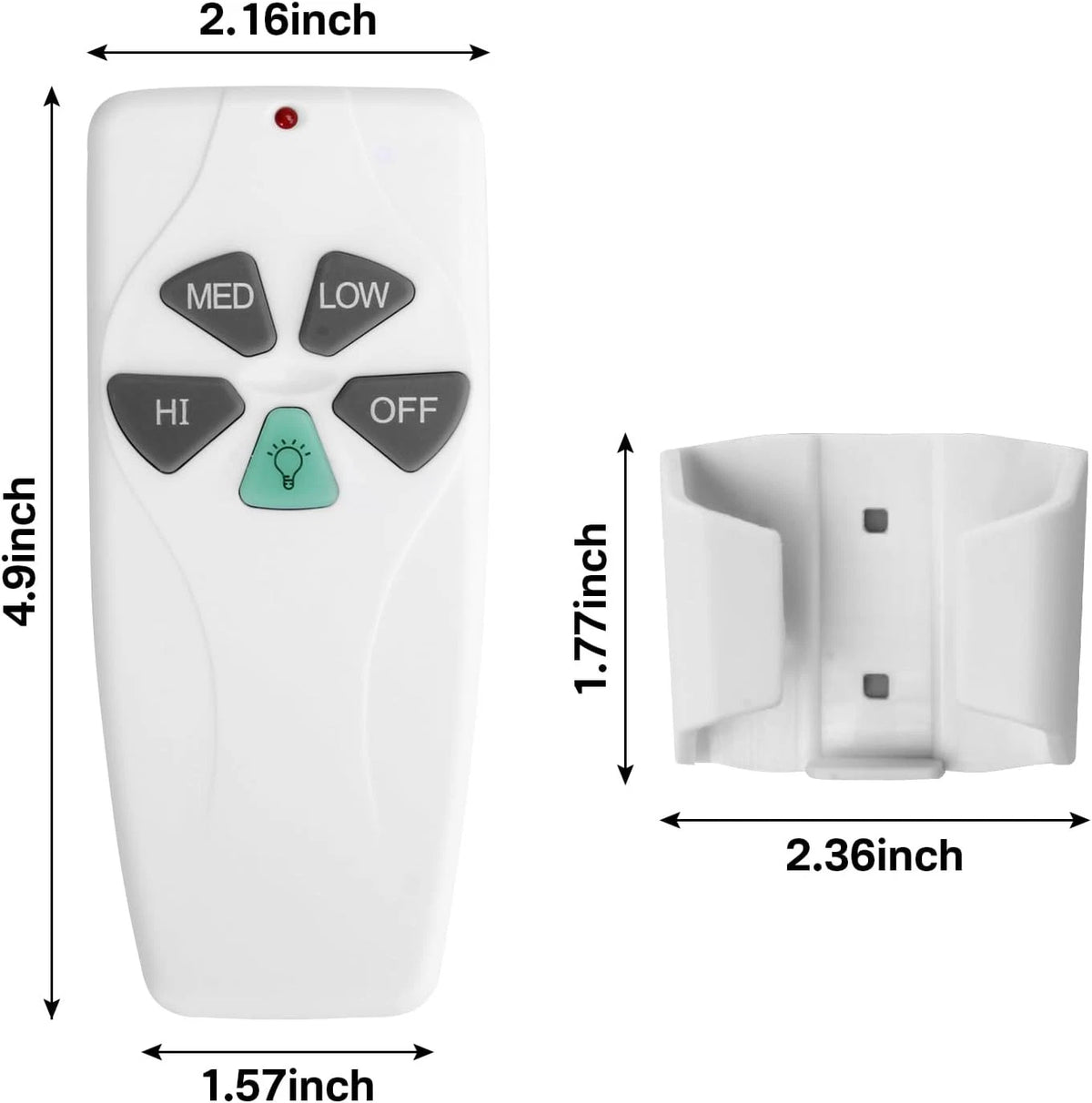 FAN-53T Ceiling Fan Remote Control Replacement for Hampton Bay Harbor White