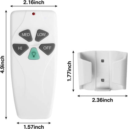 FAN-53T Ceiling Fan Remote Control Replacement for Hampton Bay Harbor White