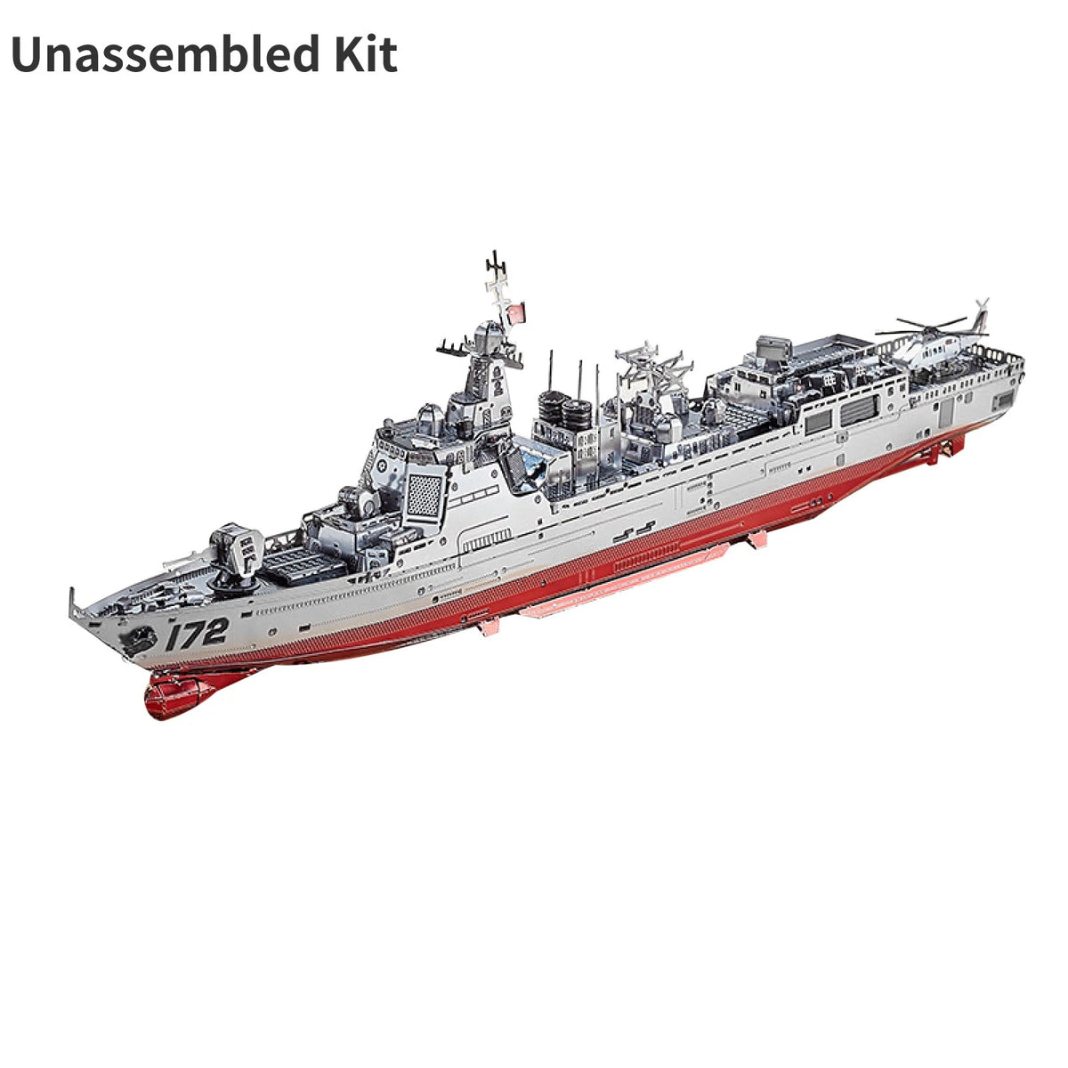 1/1000 052D Destroyer Ship Model Military Boat Unassembled DIY Collection Kit