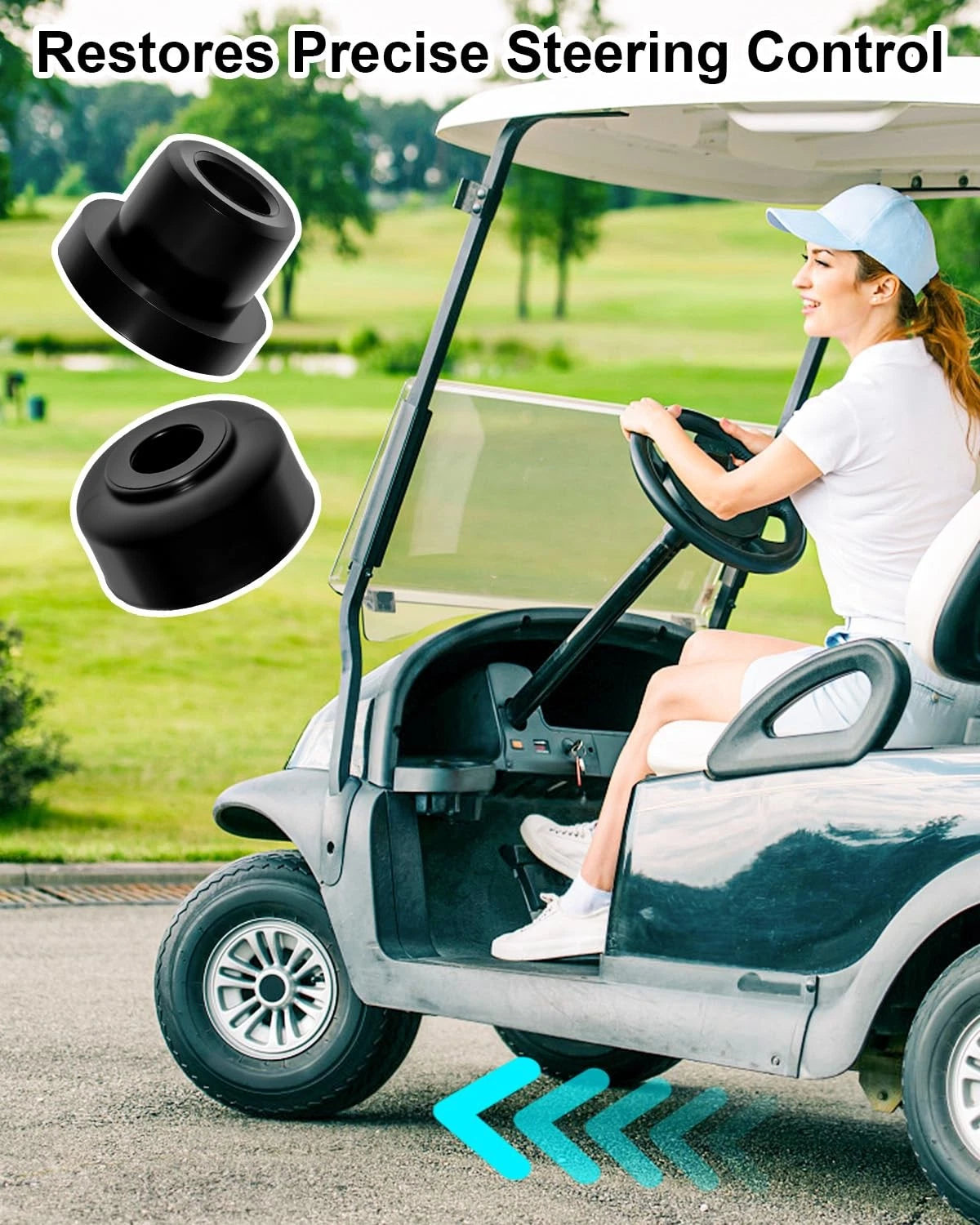 WQZLNX Golf Cart Lift A-Arm Bushing Kit Fit for GTW Front and Black