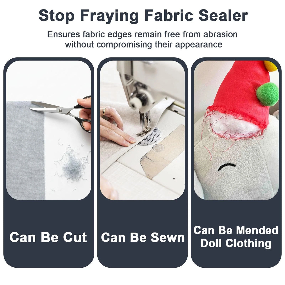 2pcs Fray Stop for Fabric, Prevents Textile from Wearing and Unraveling Clear
