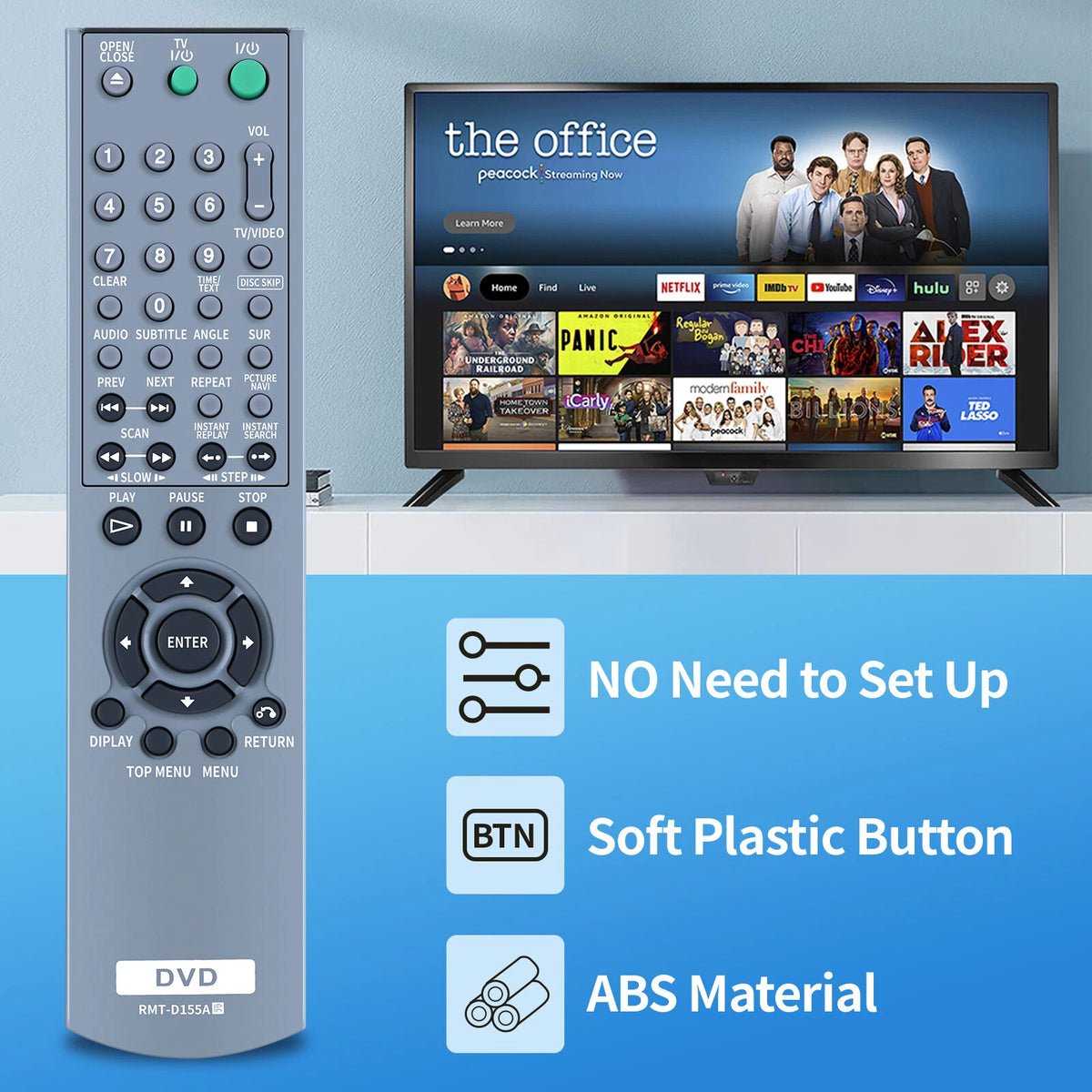 RMT-D155A Remote Control For Sony CD DVD Player DVP-NC625 DVP-NC665P RMT-D155P