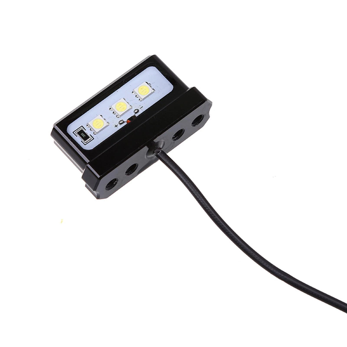 12V Universal CNC Aluminum Motorcycle White Number License Plate Light LED