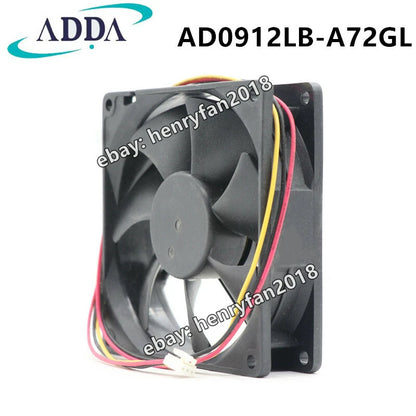 ADDA Fan AD0912LB-A72GL DC 12V 0.13A 90*90*25mm 37.7CFM 3wire Lamp Cooling Fan