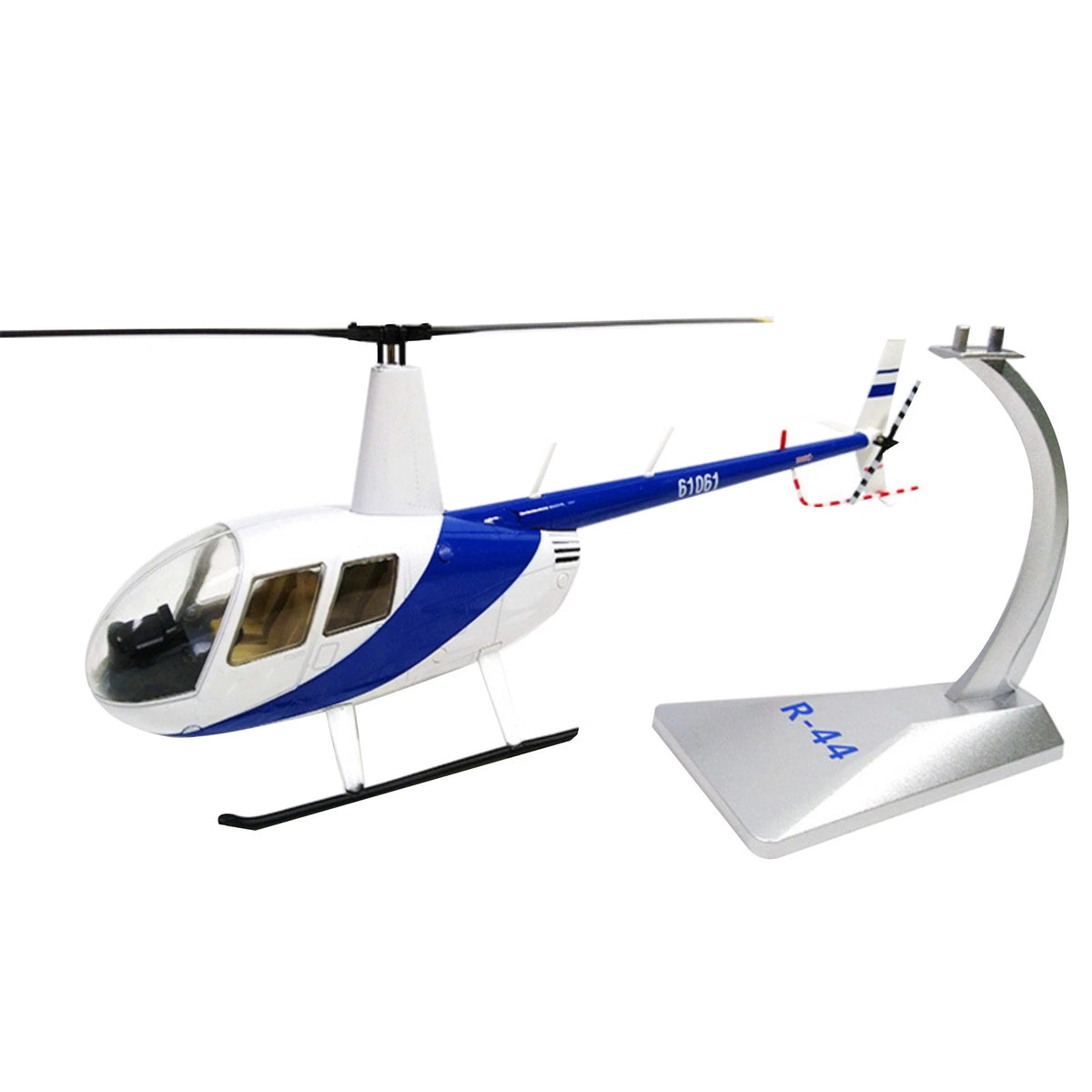37cm Diecast Alloy 1/32 Scale Robinson R44 Raven Helicopter Desk Model