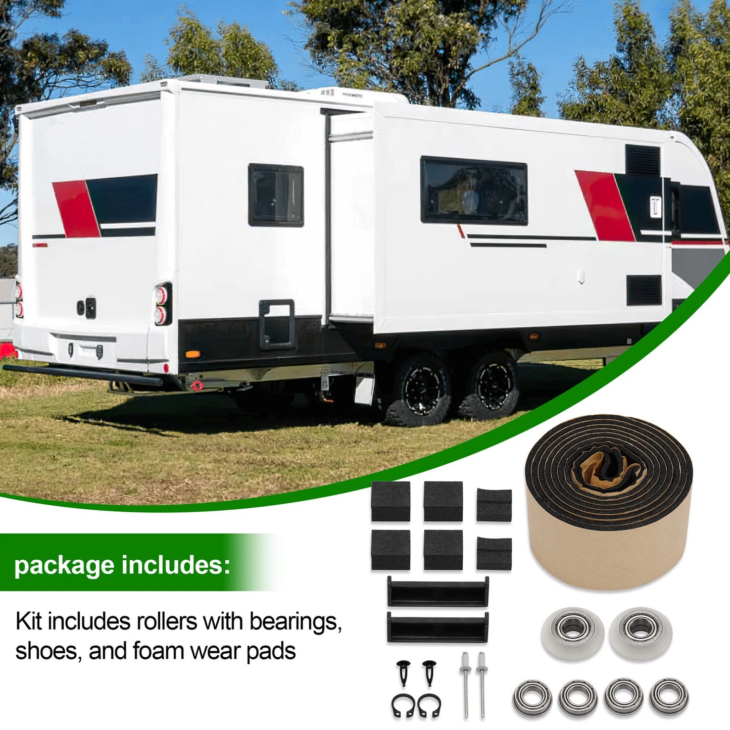 RV Slide Repair Kit, Triple Rack Repair Kit For RV In-Wall Slide-Out