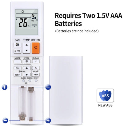 Remote Control For Mitsubishi SG20AS MSZ-RY12VA Split Air Conditioner