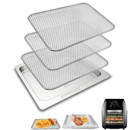 GWYXC 4 Pieces Set Air Fryer Drip Pan with Basket for Chefman...