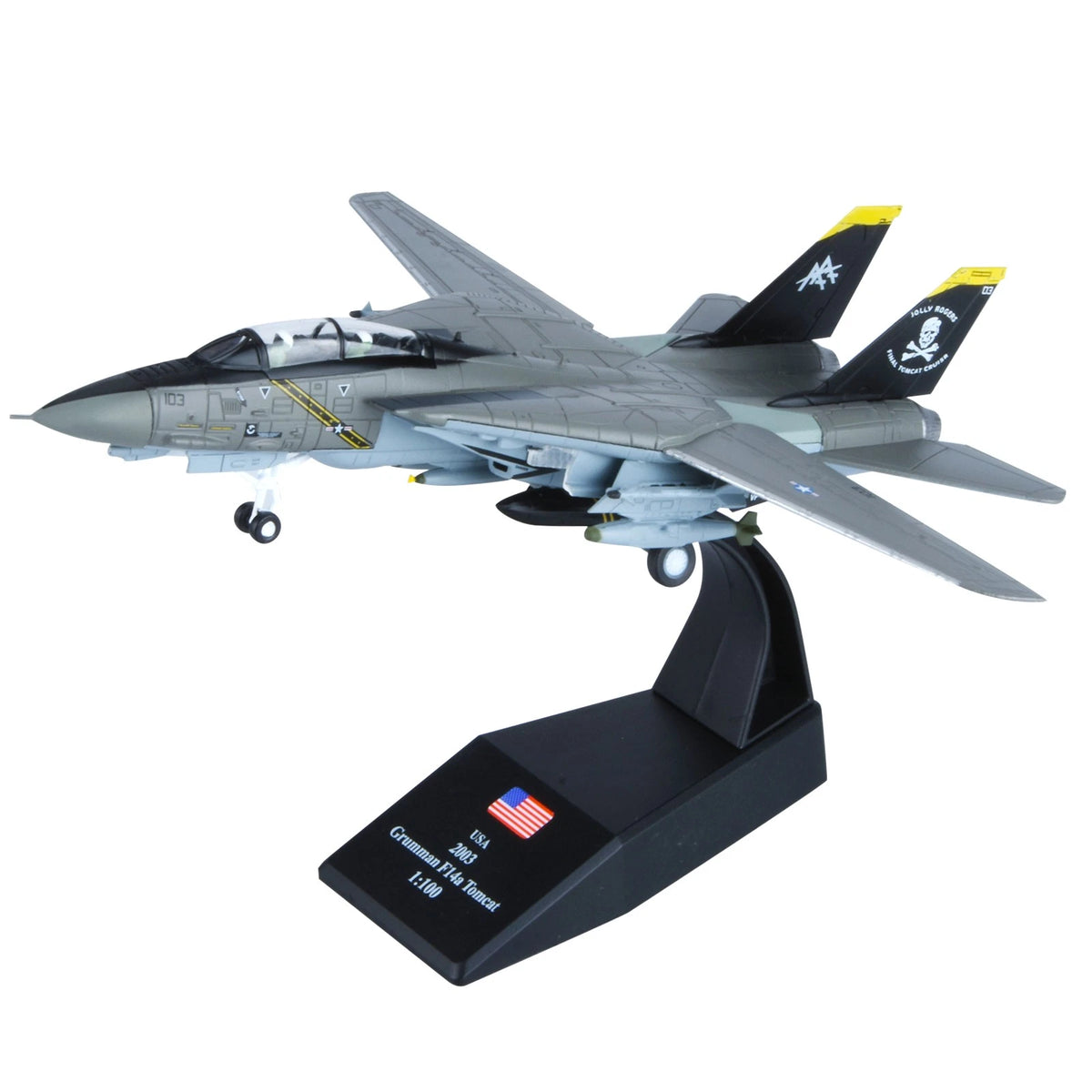 1/100 F-14 Tomcat US Fighter Aircraft Model Alloy Simulation Military Collection