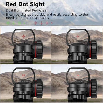 MidTen 4-16x50 AO Hunting Rifle Scope Dual Illuminated Optics & Green