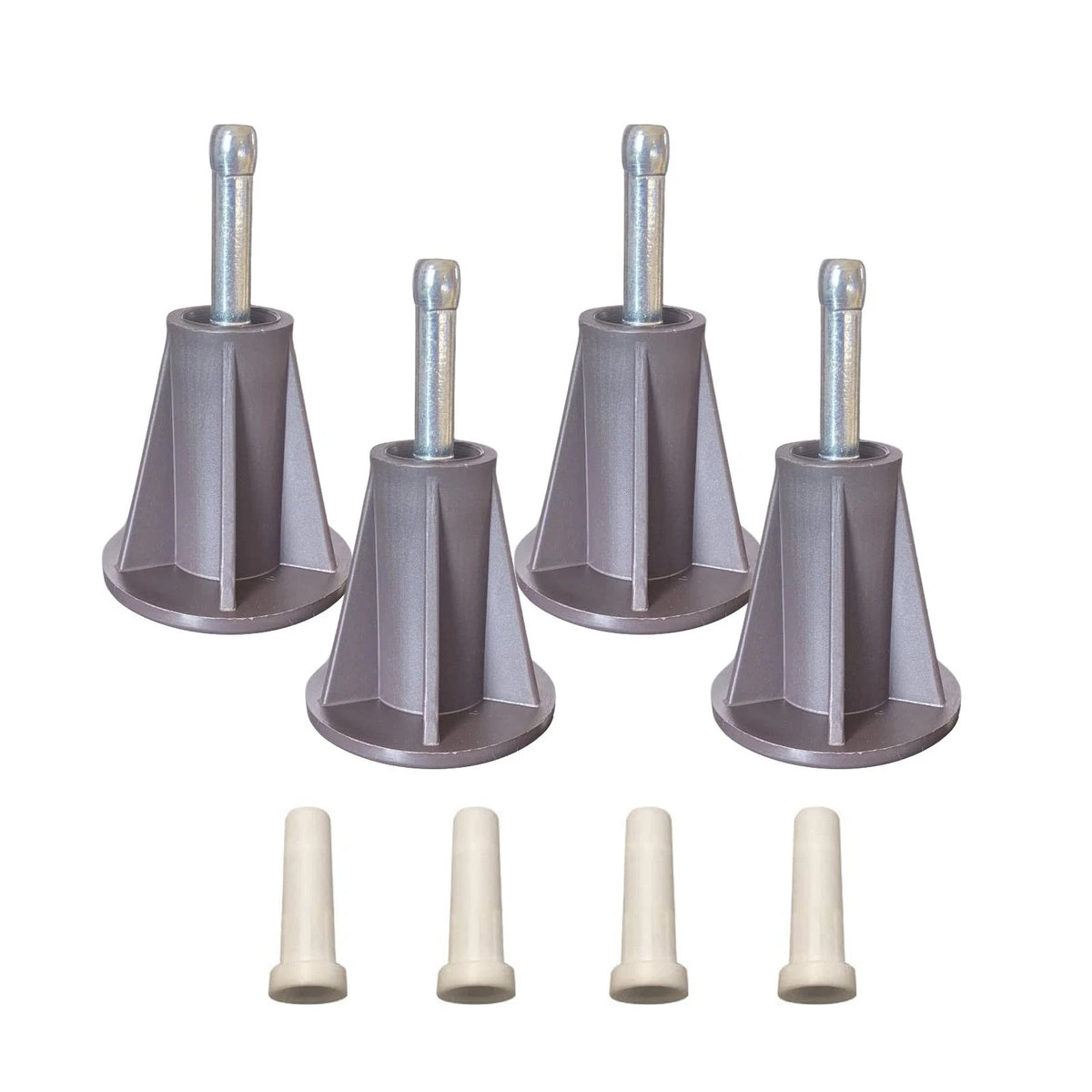 Home's Place Steel Stem Bed Frame Feet to Replace Wheels. Prevent Dark Brown