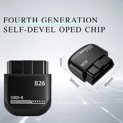 Feronix B26 Bluetooth OBD2 Scanner for iOS & Android - Subscription-Free...