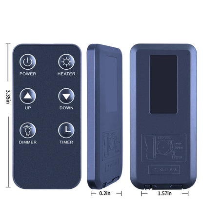 GW-6088TBT GW-6078TBT Remote Control For Great World Electric Fireplace Heater