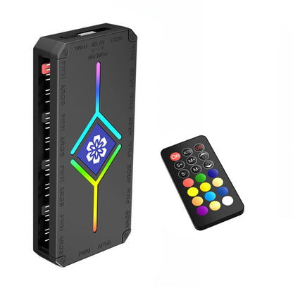 Motherboard Sync ARGB Hub for Aura Mystic Light RGB Fusion w/Remote Control