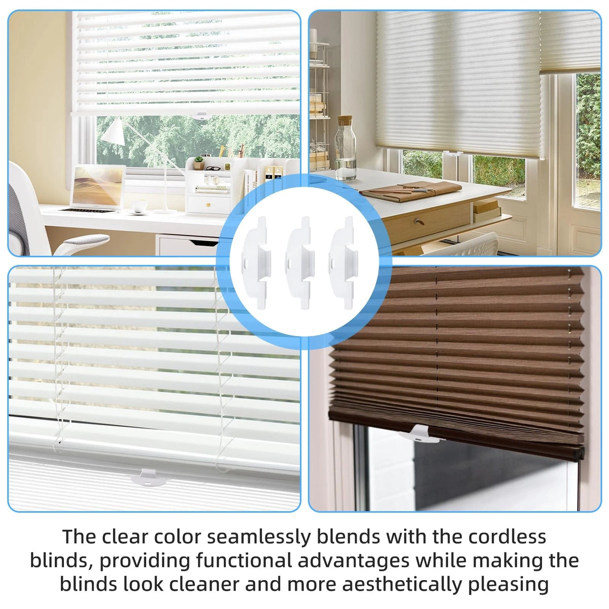 GRONGU 3/4" Lite Rise Handles Blinds Pulls Compatible with 3/4 inches, White