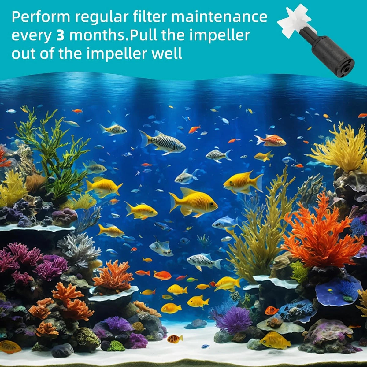 Ximoon A636 Aquarium Magnetic Impeller Compatible with Aquaclear 70 White