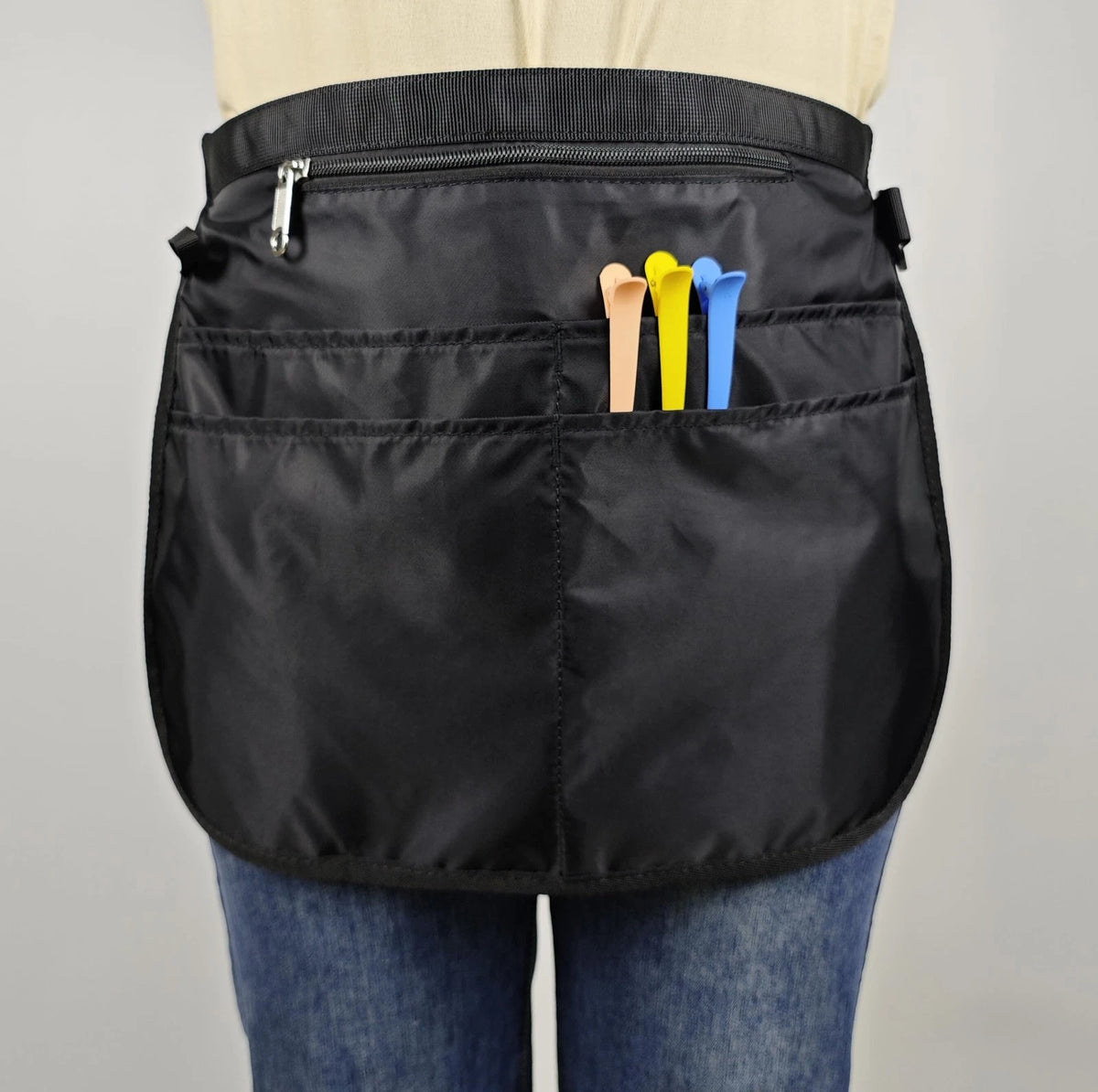 Bafelia Small Size Barber Apron with 5 Pockets, Waterproof and Small, Black