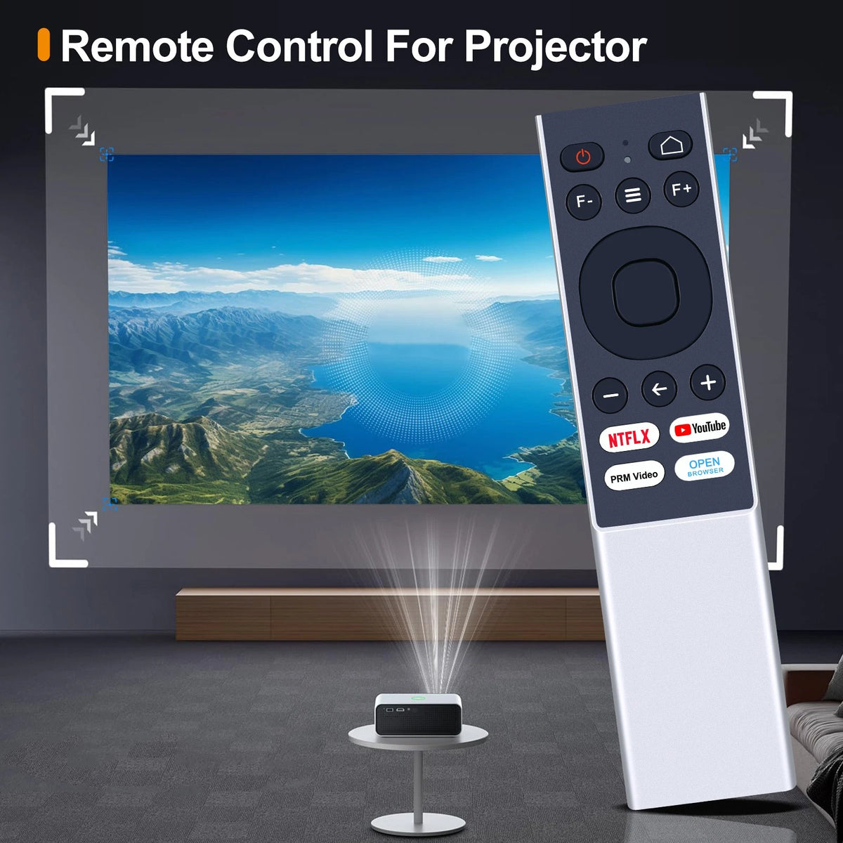 Remote Control For Aurzen EAZZE D1 Pro Projector/WEWATCH WP01/EXTRAVIS V3