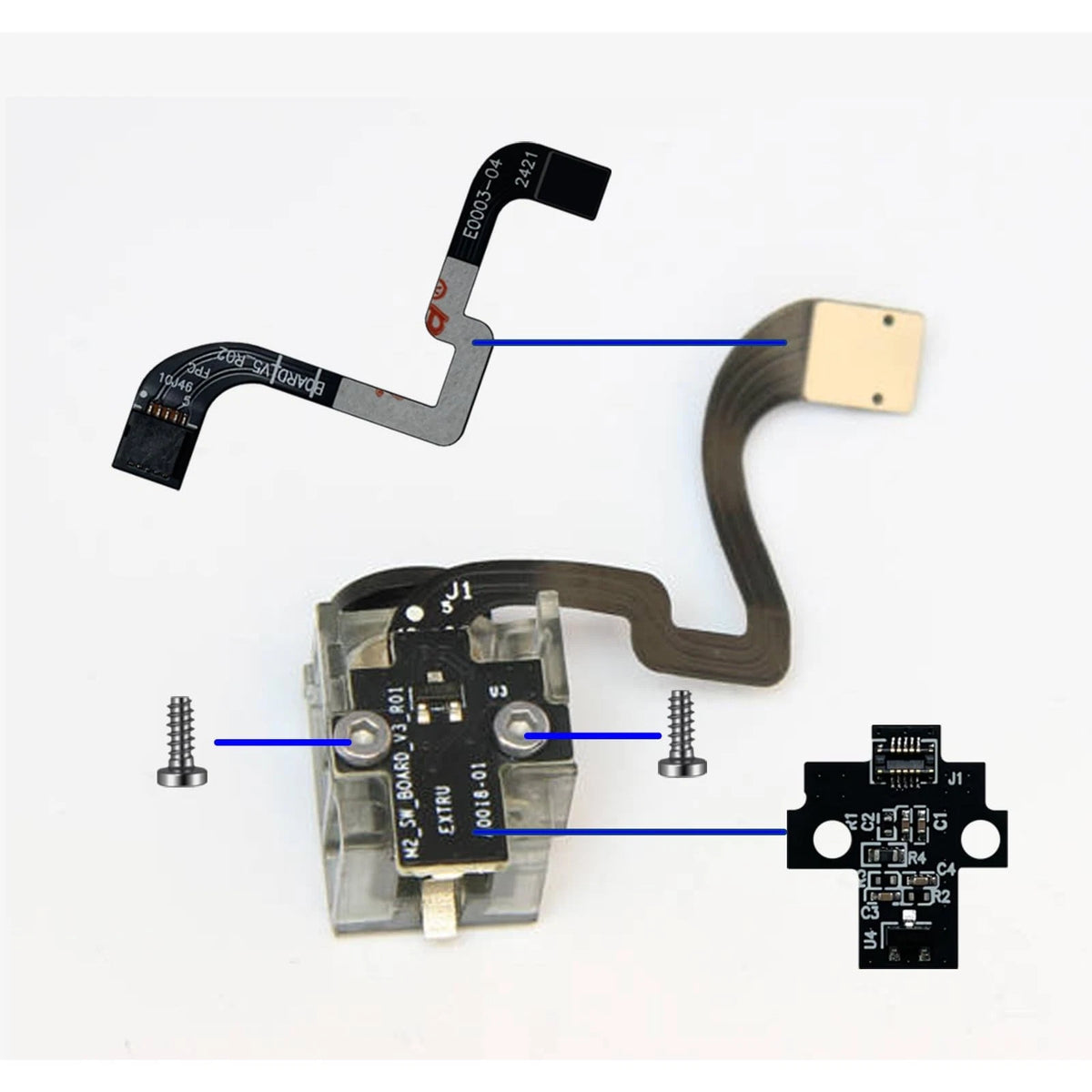 Bamboo P1S Hotend & Extruder Hall Switch Board, Filament Sensor...