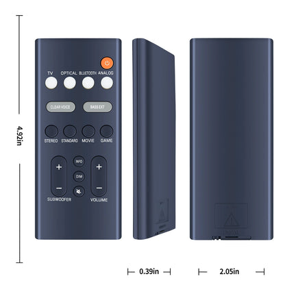 VDQ7610 Remote Control For Yamaha Compact Sound Bar SR-C20A SR-C30A