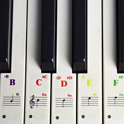 37/49/61/88 Key Universal Piano Learning Music Keyboard Sticker Note Removable