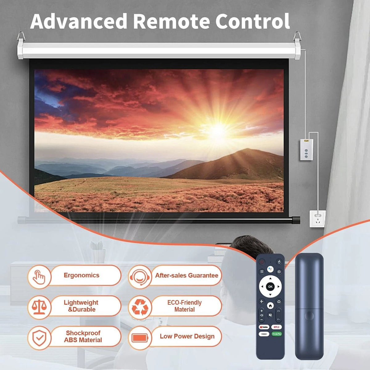 Remote Control For ZENTALITY Smart Projector A10 PLUS with Voice