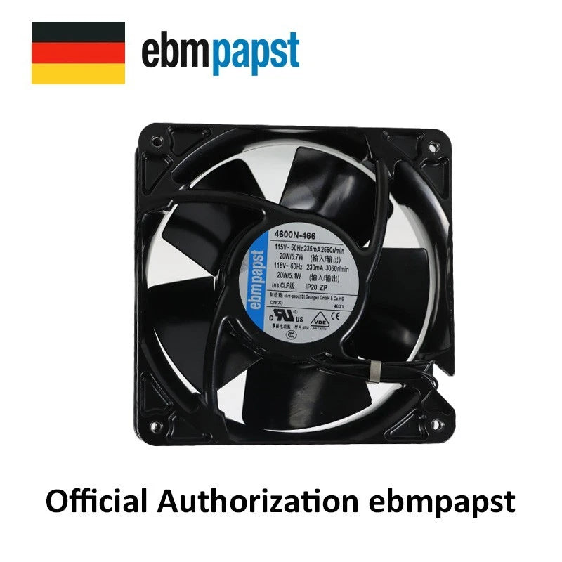 4600N-466 115VAC Ebmpapst Axial Fan 20W 230mA 120*120*38mm High temperature Fan