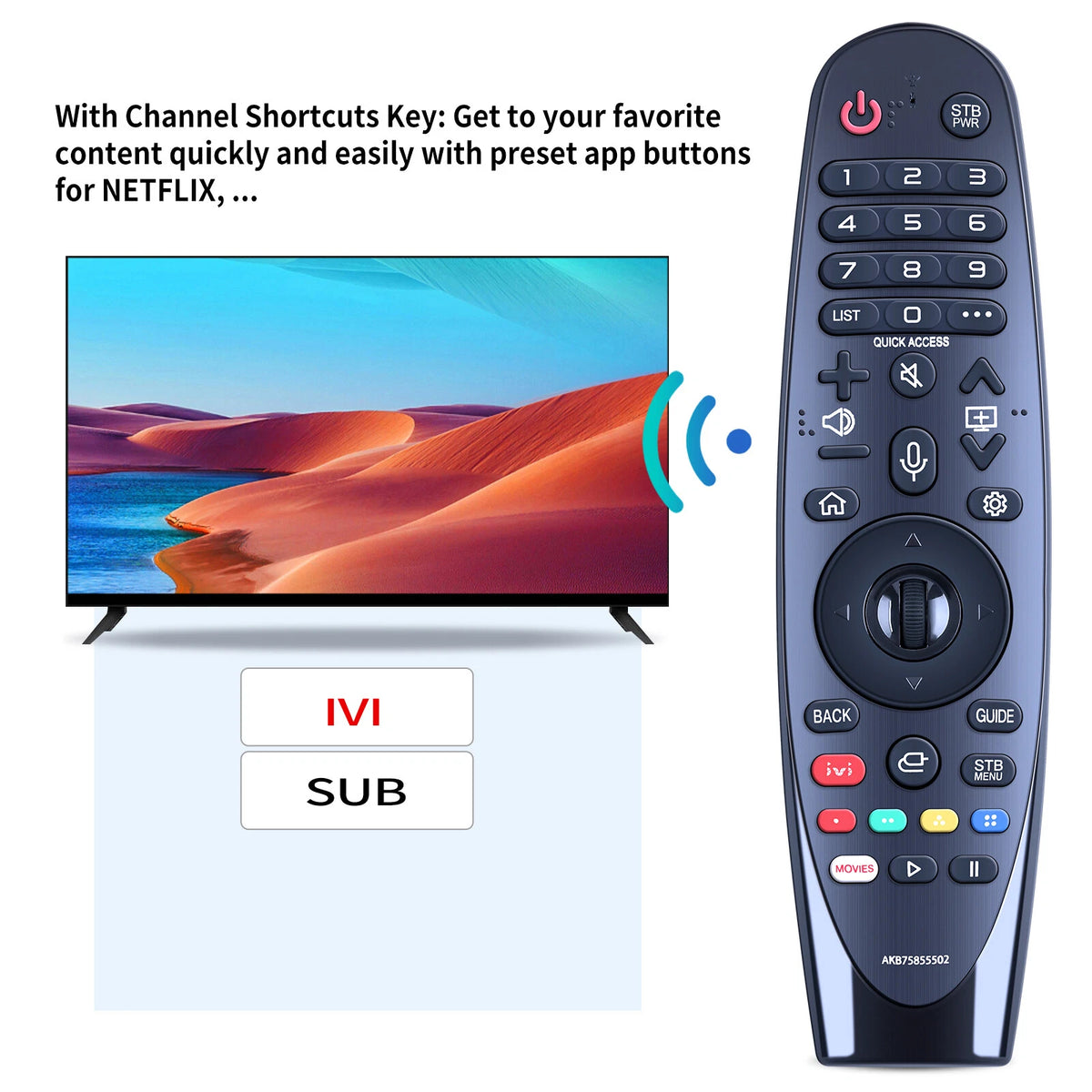 MR20GA AKB75855502 Voice Remote Control For LG AI ThinQ 4K Smart TV UN8 UN7 UN6