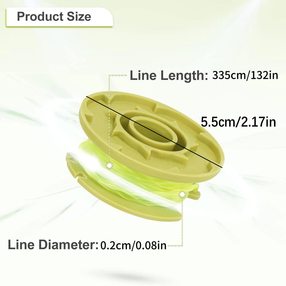 Replacement Spools With Line Compatible For Ryobi One+ 18v P2000, P2002, P2003