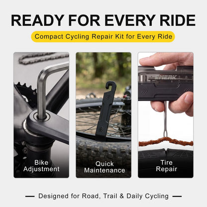 EMERK Bike Repair Tool Kit, Portable Multi with L-wrench Kit