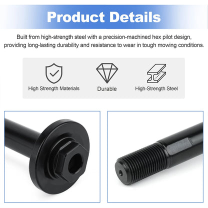 109-7431 Hex Pilot Spindle For Exmark Zero Turn Mowers–Quest,Pioneer, Radius E/S