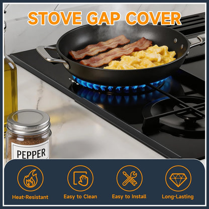 Stove Gap Covers Stainless Steel, Filler Between Stoves and Black