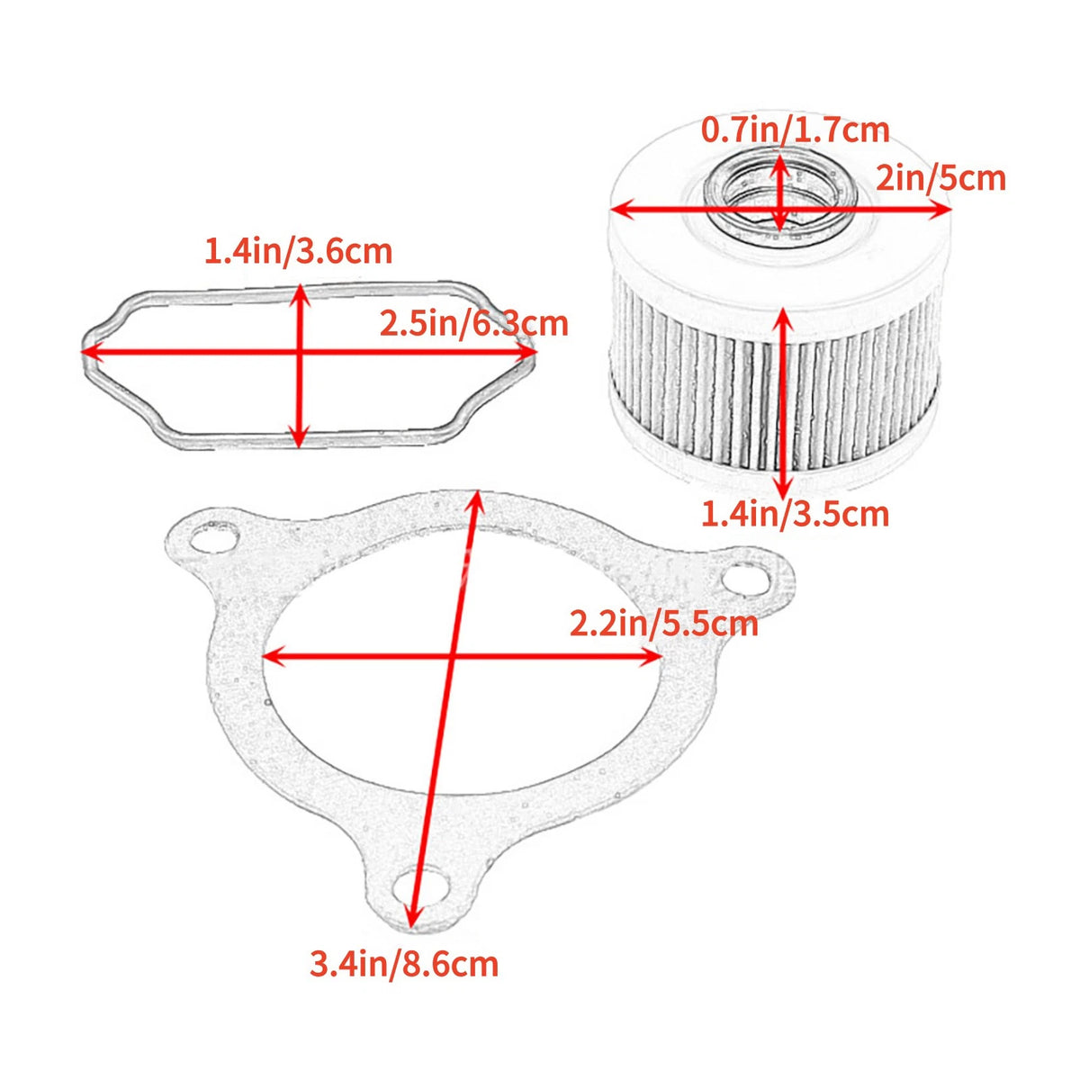 Oil Filter 888464 & Gasket Set For Royal Enfield Himalayan 411 2018-2024