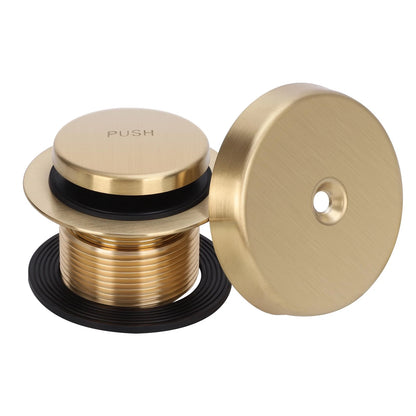 PRIMSOPH Tip-Toe Tub Drain Trim Kit with One Hole Overflow Brushed Gold