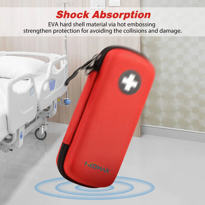 MEDMAX Epipen Medical Carrying Case, Hard Shell 7.8 x 3.3 x 2.6 inches, Red