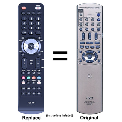 RM-SEEXA1R Replacement Remote Control For JVC EX-A1 EXA1 Component System