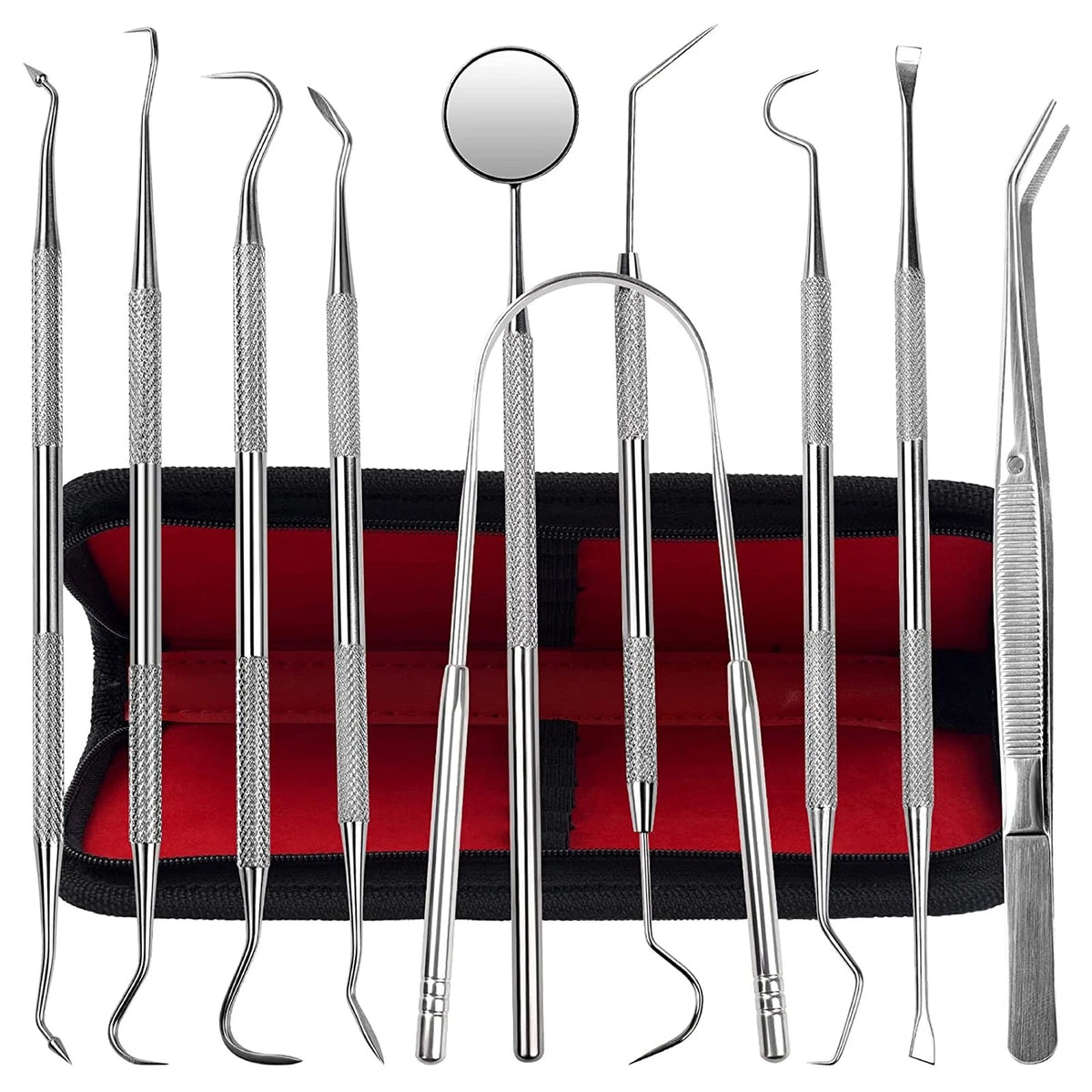 Dental Kit Tools, 10 Pack Stainless Steel Plaque Remover, Tools to...