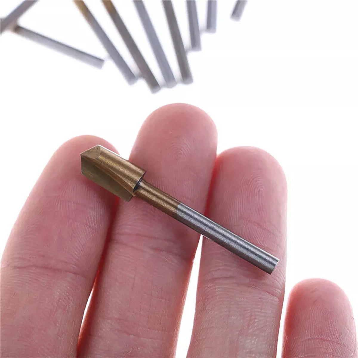 3MM Titanium Mini Hss Router Bits Trimmer Shank For Dremel Rotary Tool 10Pcs