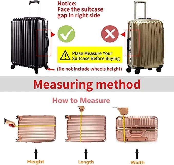 T Tersely Clear PVC Suitcase Cover Protectors 20/24/26/28/30 22inch,