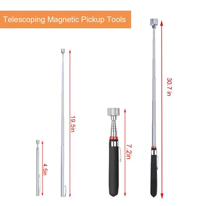 3 Pack Telescoping Magnet Pick-up Tool Set - Retrieving Magnet...