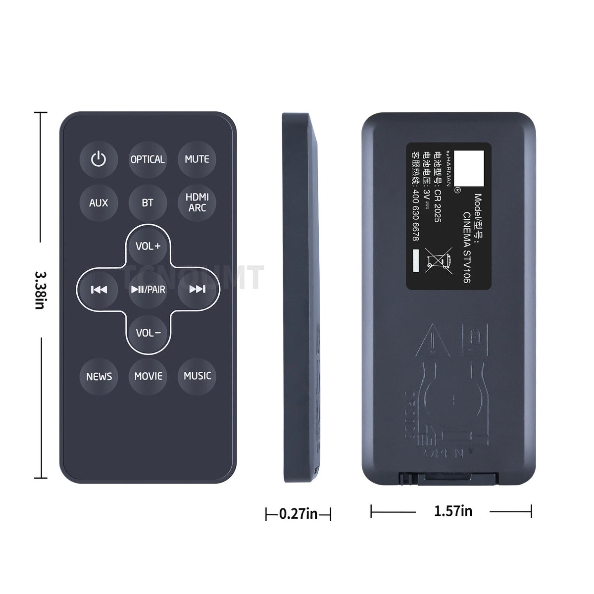 Remote Control For TCL Alto 5 TS5000 TS501 Sound Bar Alto 5+ TS5010 Soundbar