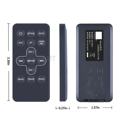 Remote Control For TCL Alto 5 TS5000 TS501 Sound Bar Alto 5+ TS5010 Soundbar