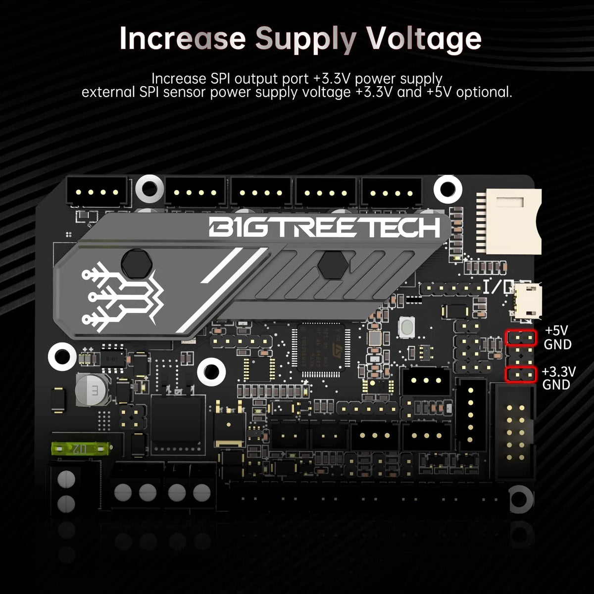 BIGTREETECH SKR Mini E3 V3.0 Control Board with TMC2209 UART Stepper Black