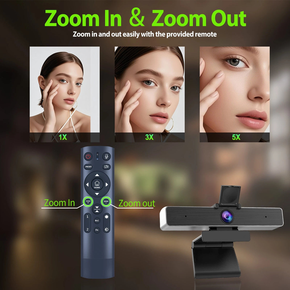 Remote Control For NexiGo N990 (Gen 2) 4K PTZ Webcam