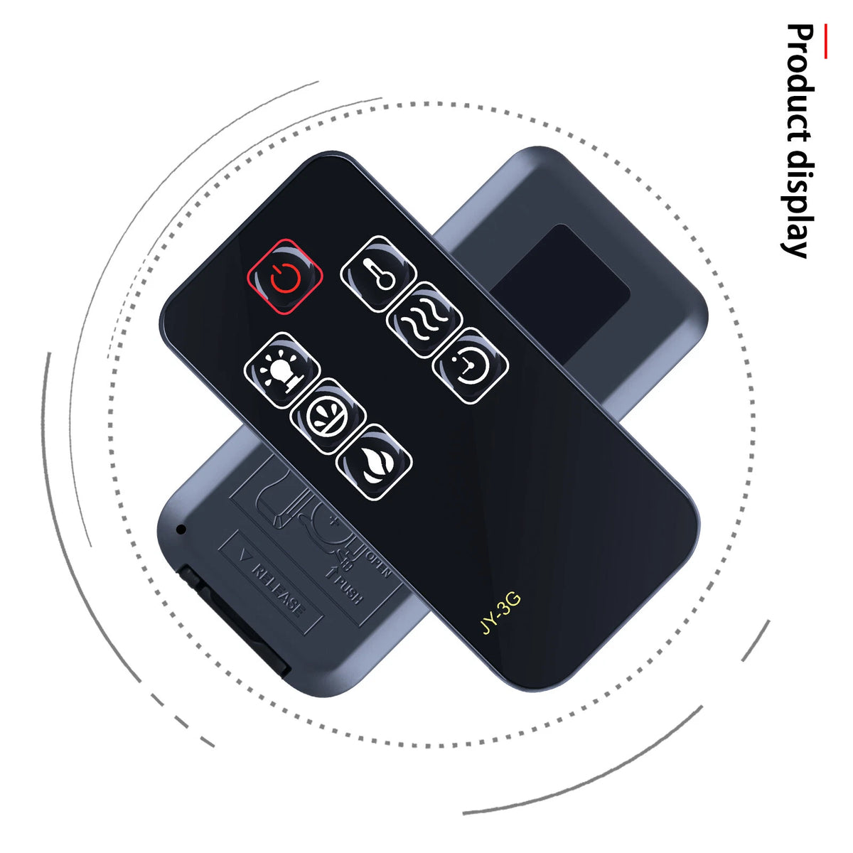 JY-3G Remote Control For Della Muskoka Pleasant Hearth Electric Fireplace Heater