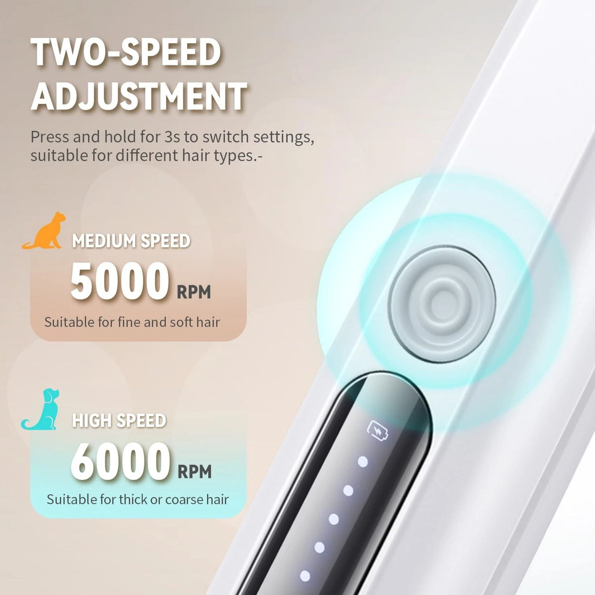 MOONEON 2026  Pet Precision Trimmer, Dog Paw White With Extra Blades